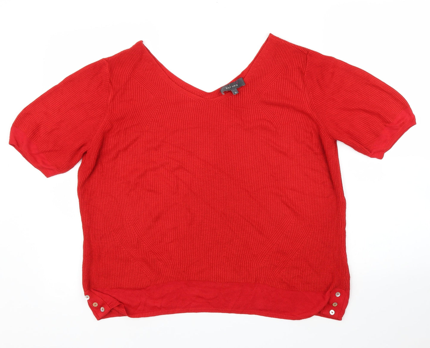 M&S Womens Red   Pullover Jumper Size 18