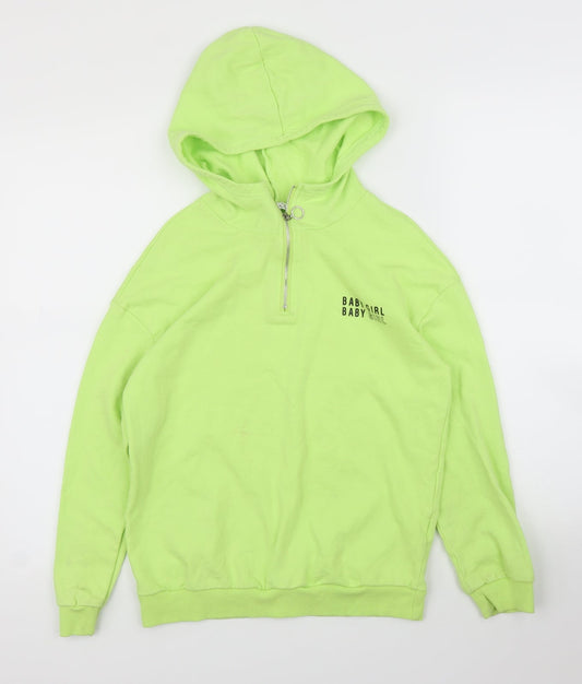 SheIn Girls Green   Pullover Hoodie Size 11 Years