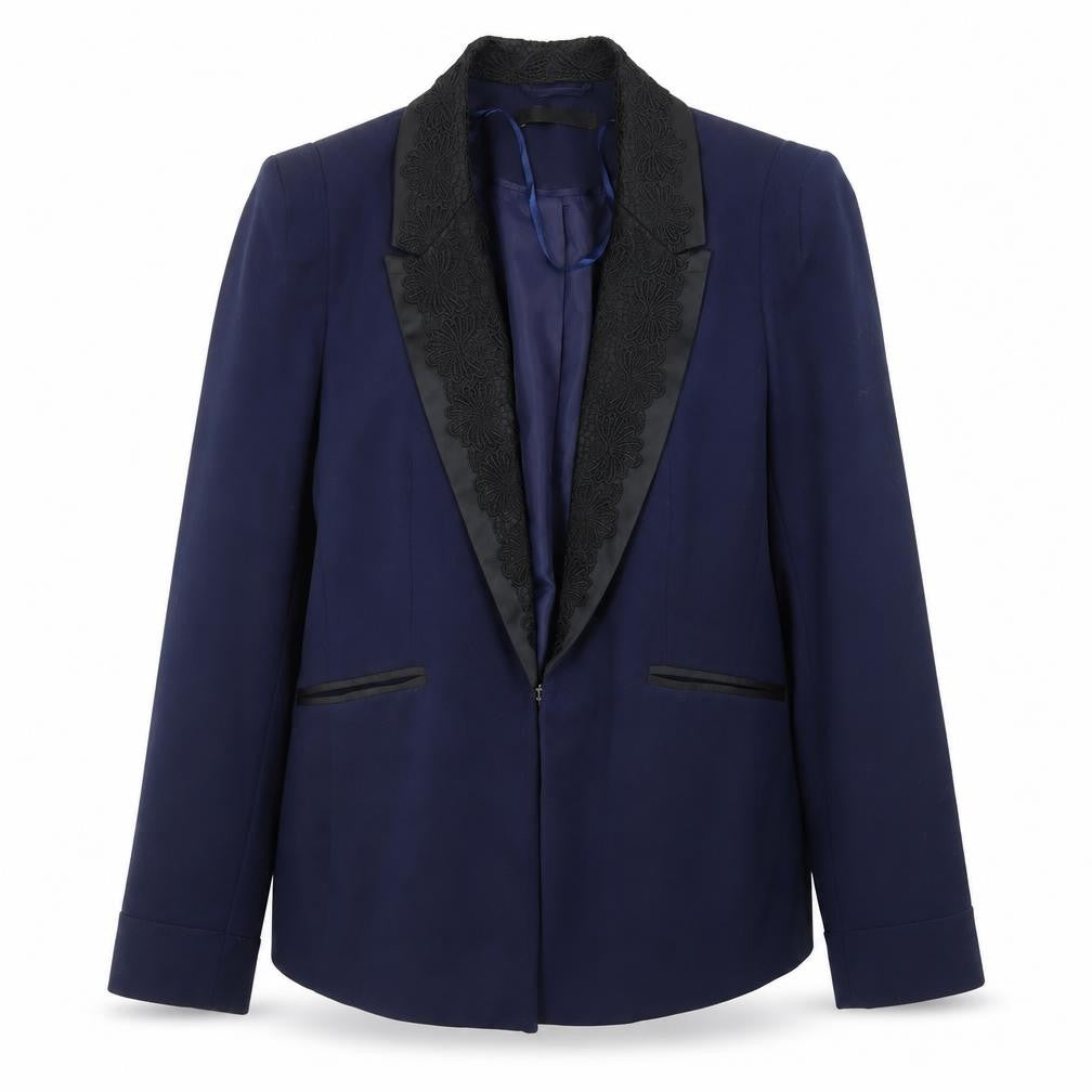 Very Womens Blue Floral  Jacket Blazer Size 14