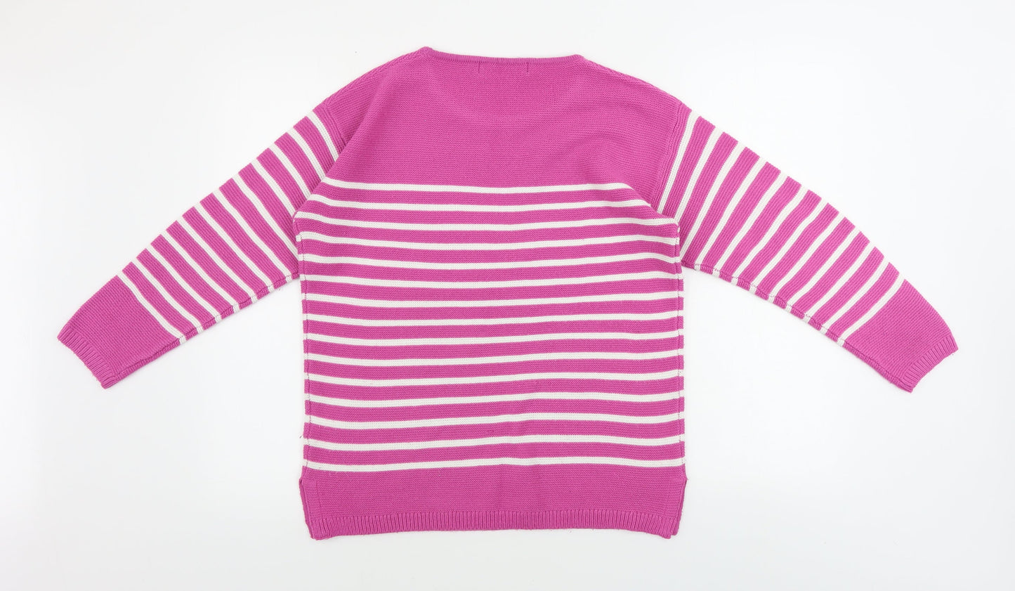 ISLE    Womens Pink Striped  Pullover Jumper Size S