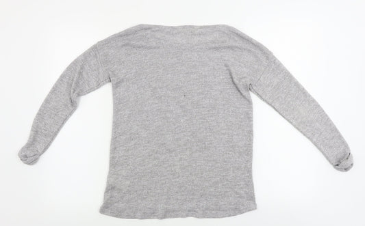 H&M  Girls Grey   Pullover Jumper Size 10-11 Years