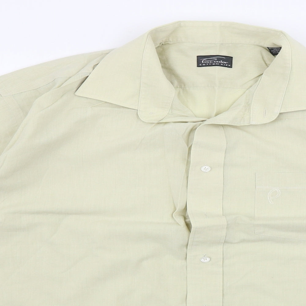 Piscador  Mens Beige    Button-Up Size 17