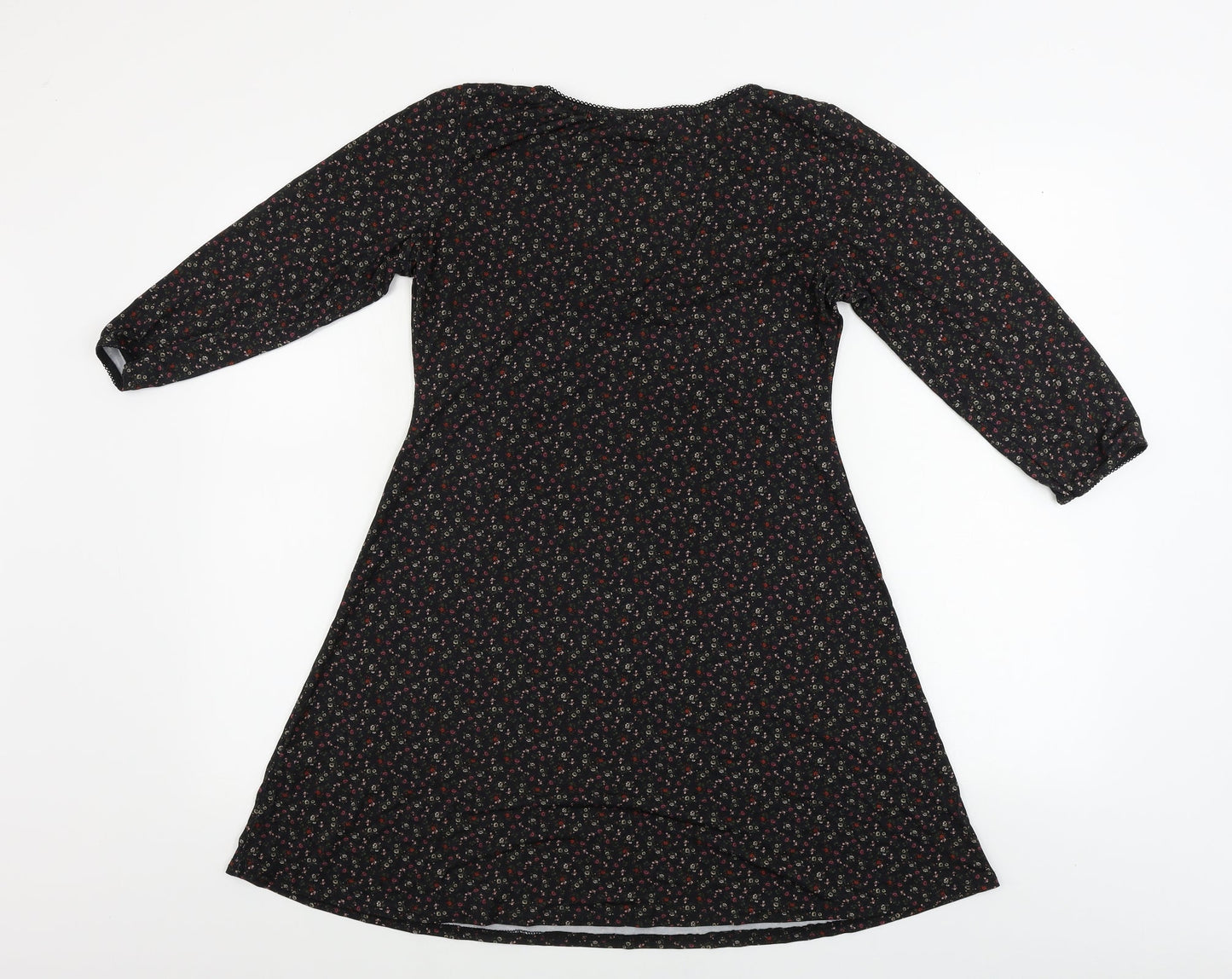 Lola Skye  Womens Black Floral  A-Line  Size 12
