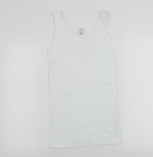 Waschepur  Womens White   Basic T-Shirt Size 14