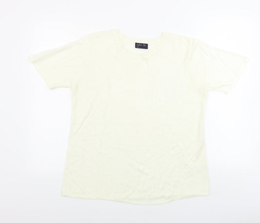 Gifford Fox  Womens Beige   Basic T-Shirt Size 14