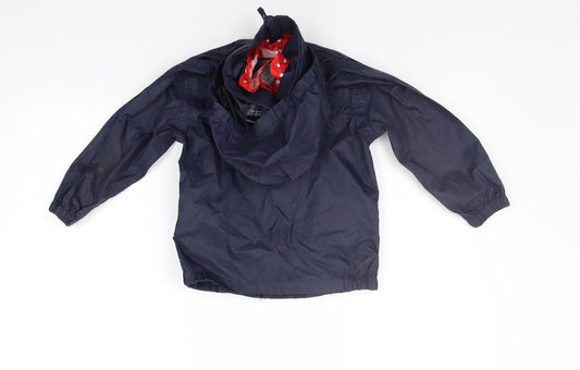 Preworn Girls Black   Rain Coat Coat Size 3-4 Years