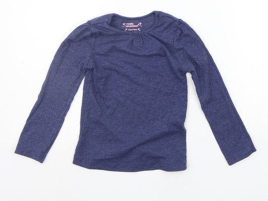 Young Dimension Girls Blue   Basic T-Shirt Size 4-5 Years