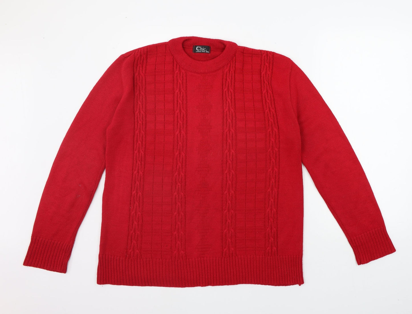 CHIC Womens Red   Pullover Jumper Size M