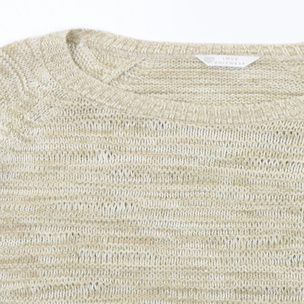 BHS Womens Beige   Pullover Jumper Size 14