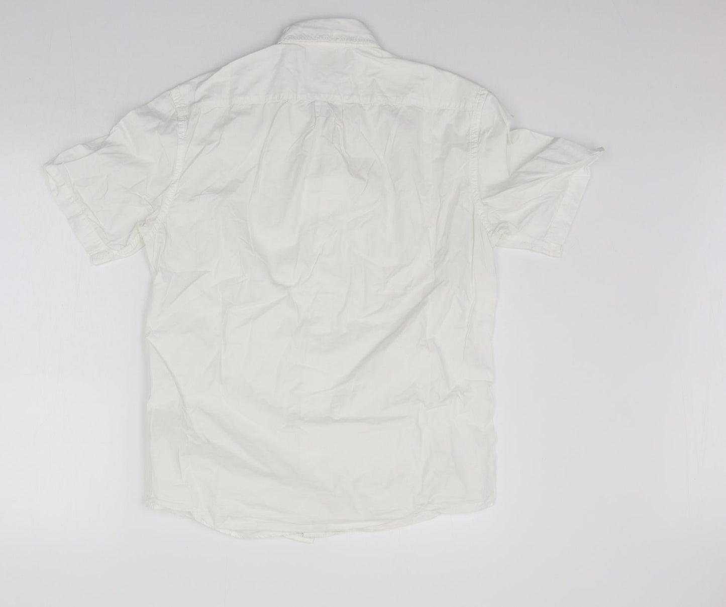 H&M Mens White    Button-Up Size S