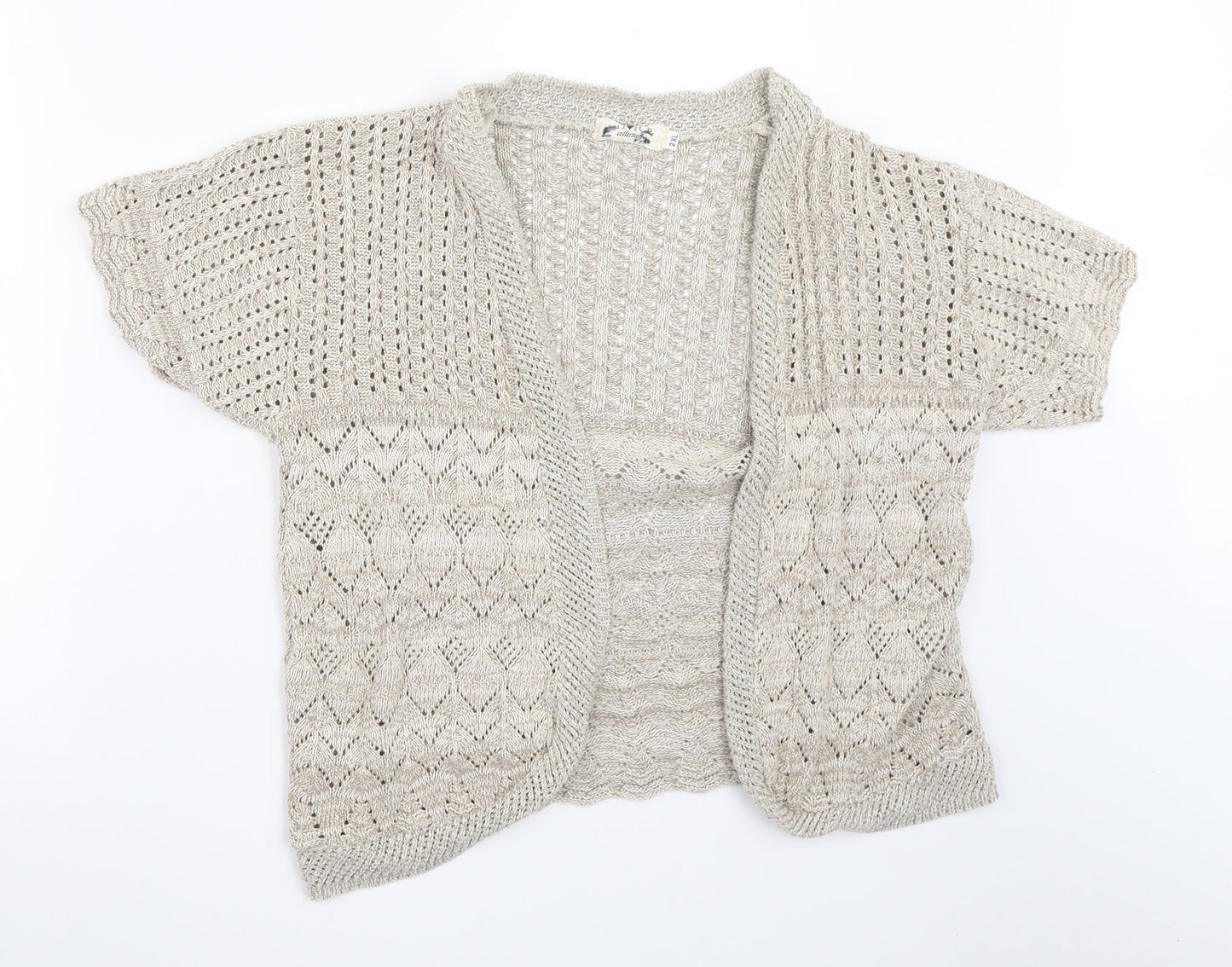 Choice Collection Womens Beige   Cardigan Jumper Size 2XL
