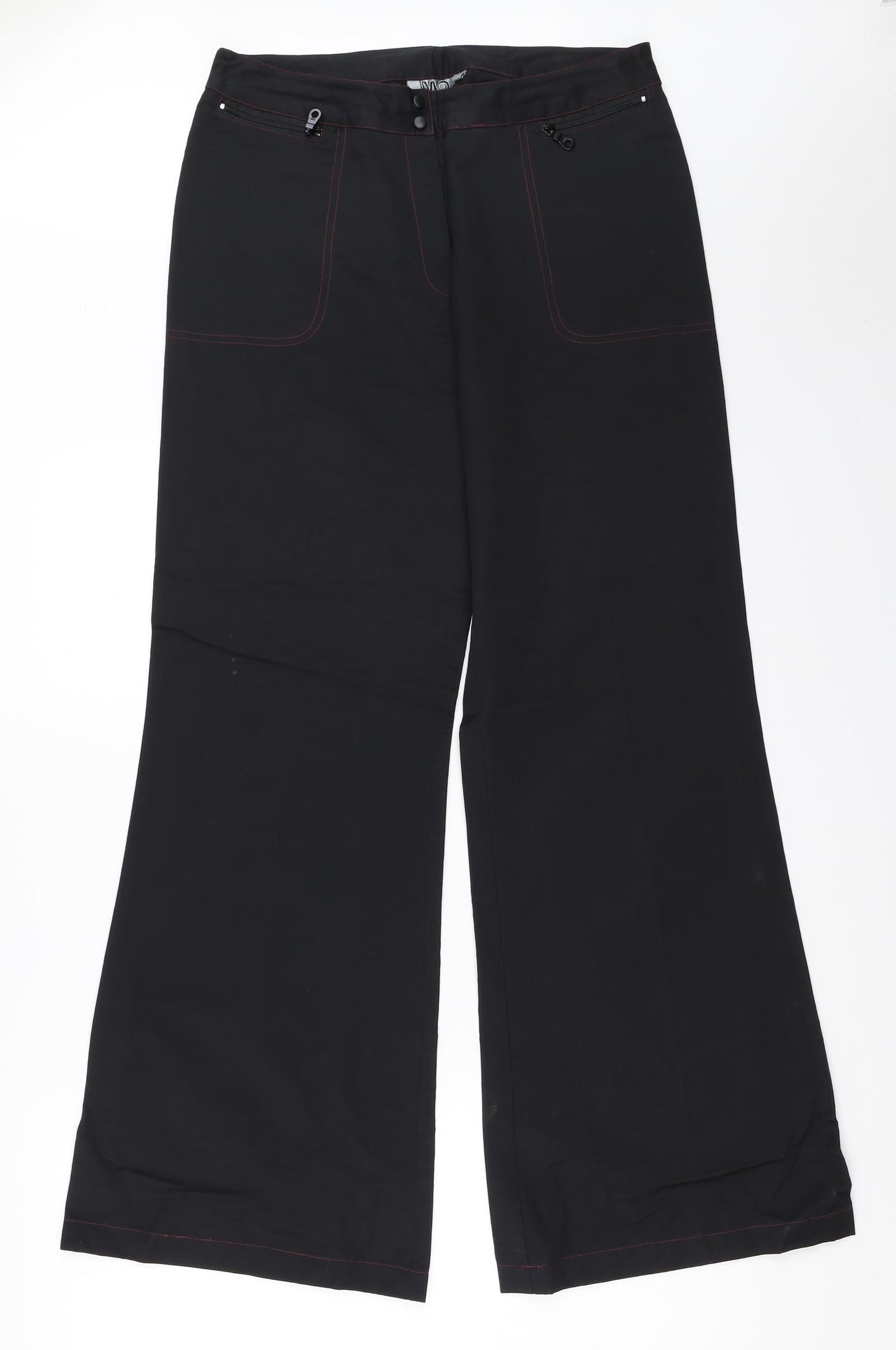 Mo Womens Black   Trousers  Size 12 L31 in