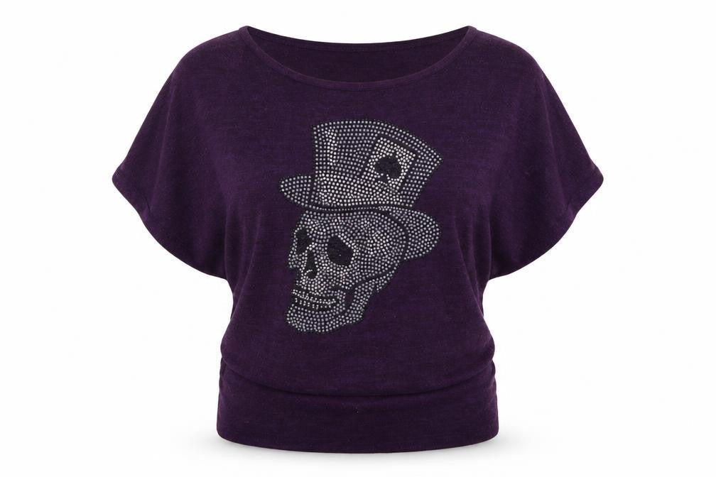 Style Womens Purple Geometric  Pullover Jumper Size 16