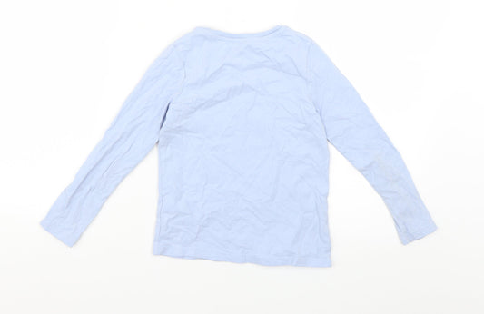 George Girls Blue Geometric  Basic T-Shirt Size 5-6 Years