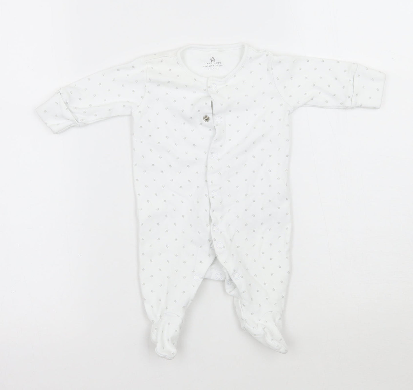 NEXT Baby White Geometric  Babygrow One-Piece Size Newborn