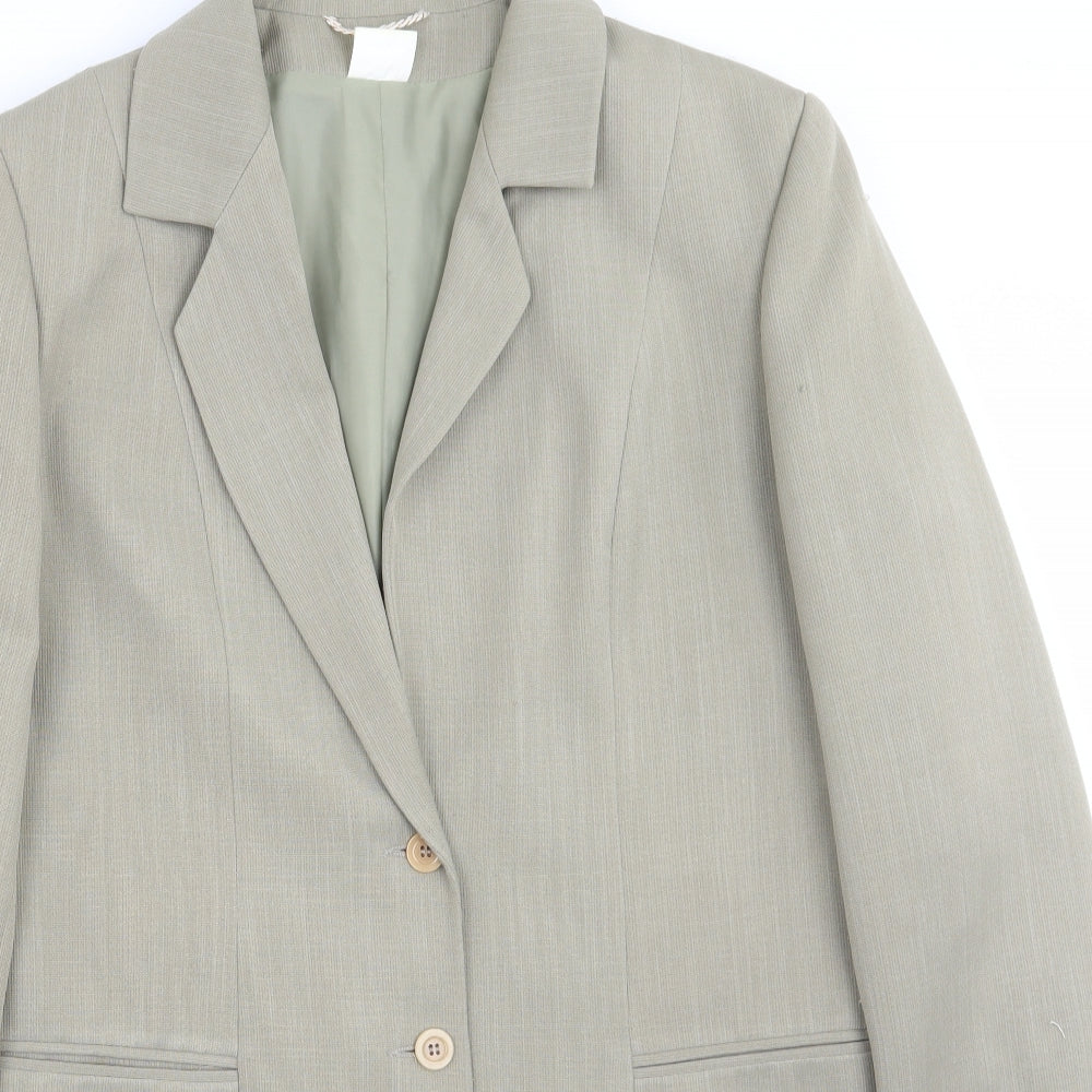 Compliments Womens Green   Jacket Suit Jacket Size 14