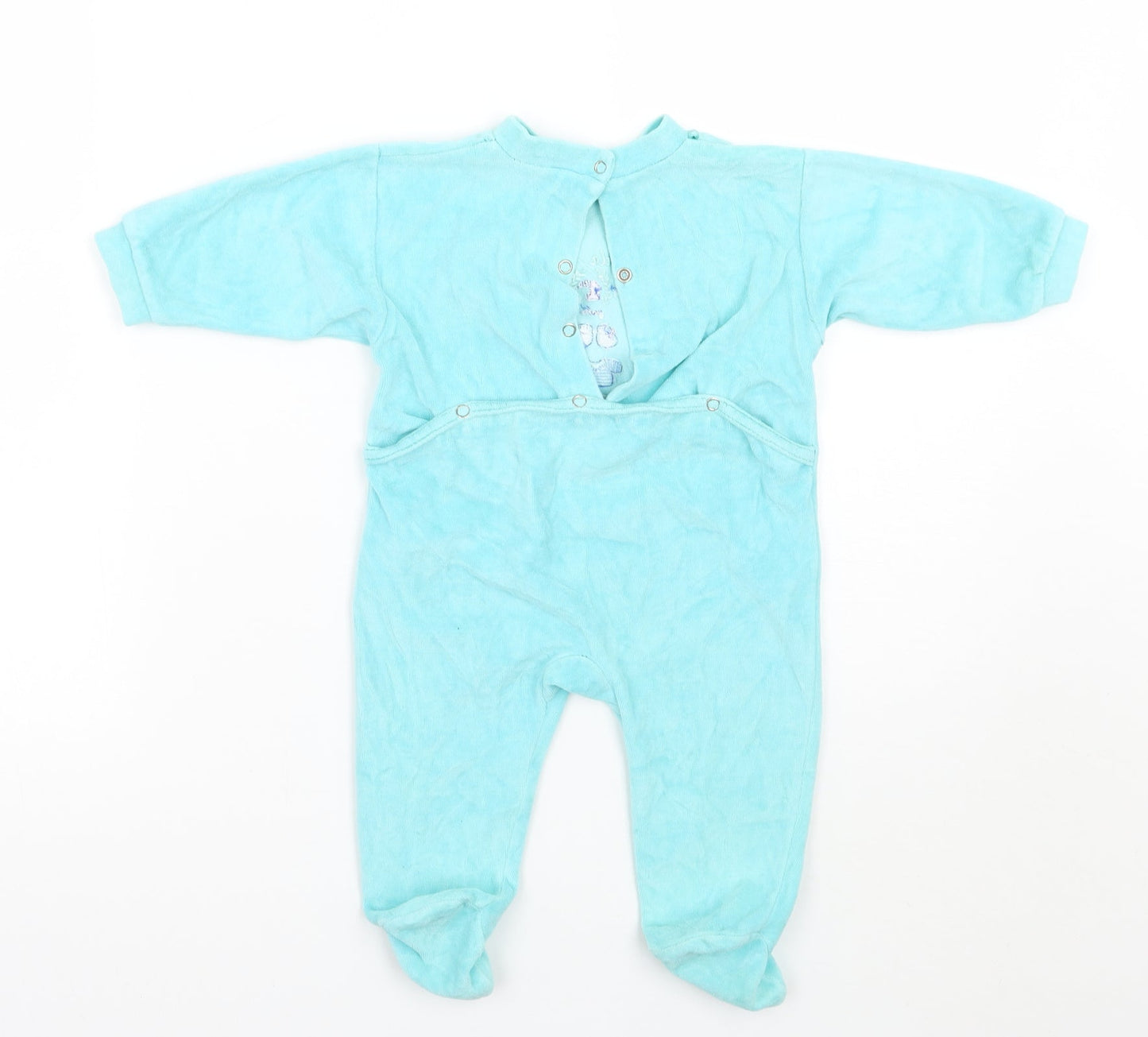 Safeway Girls Blue   Babygrow One-Piece Size 12 Months  - v