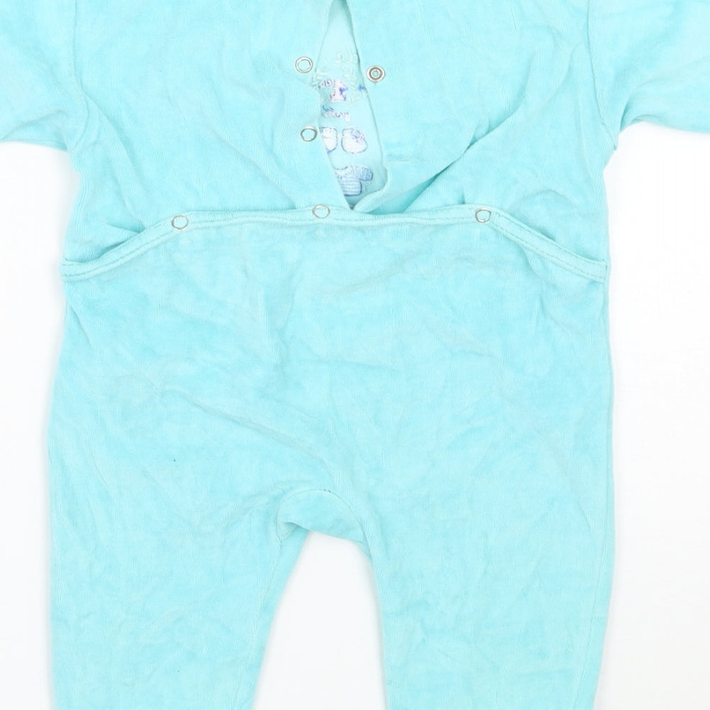 Safeway Girls Blue   Babygrow One-Piece Size 12 Months  - v