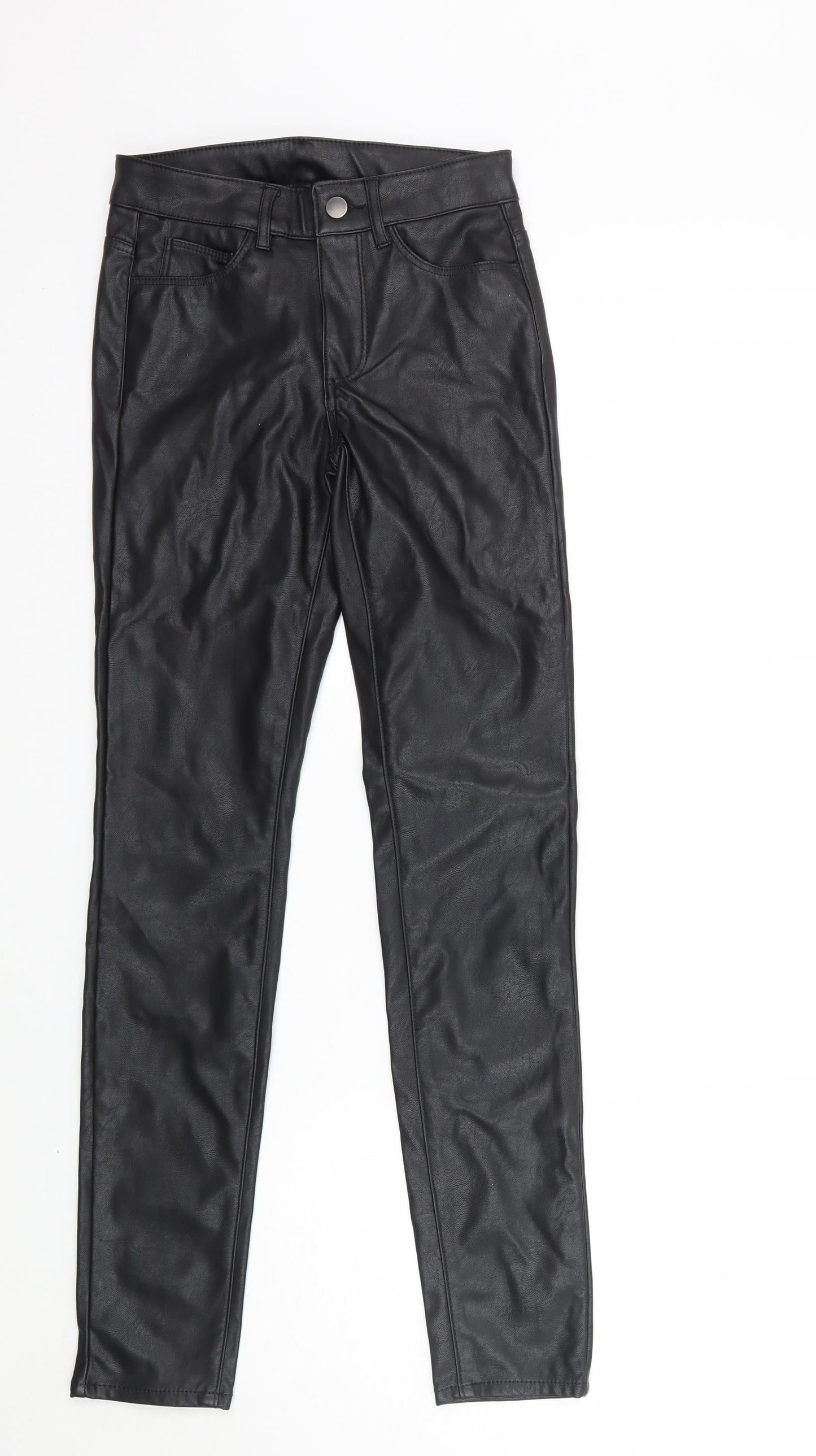 H&M Womens Black   Trousers  Size 4 L28 in