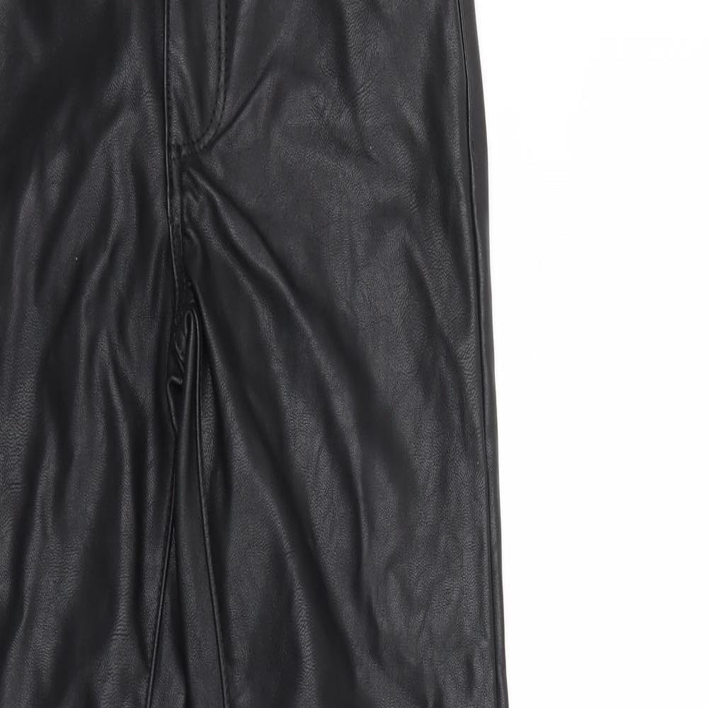 H&M Womens Black   Trousers  Size 4 L28 in