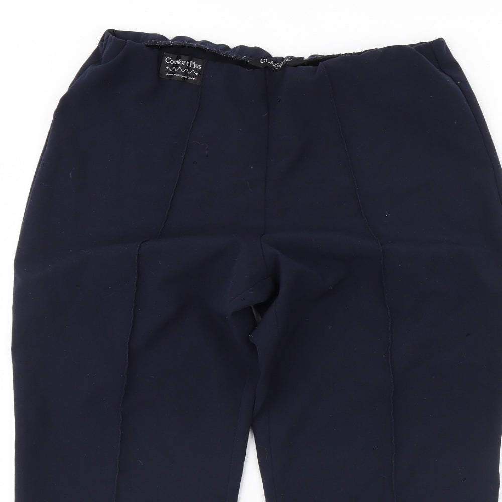 Classic Womens Blue   Cropped Trousers Size 14 L26 in
