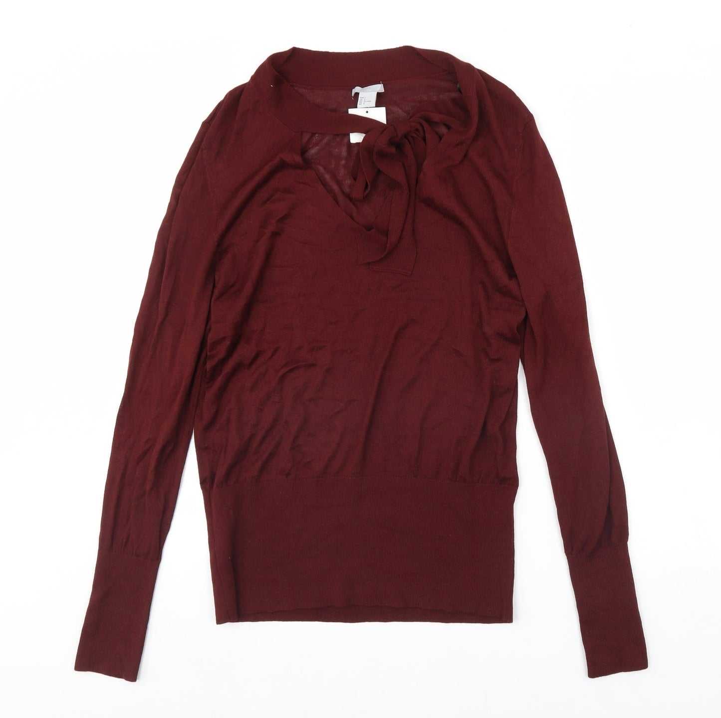 H&M Womens Red   Pullover Jumper Size L