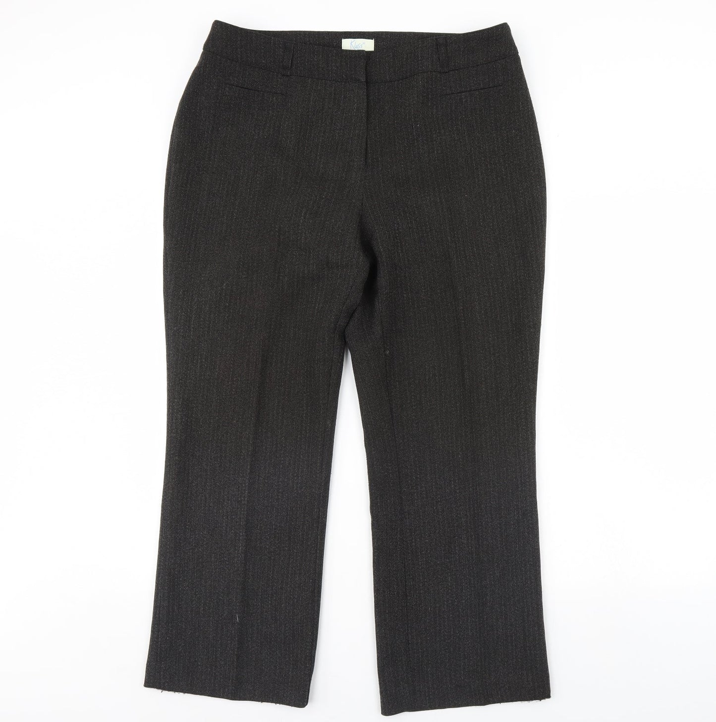 Klass Womens Grey   Dress Pants Trousers Size 16 L28 in