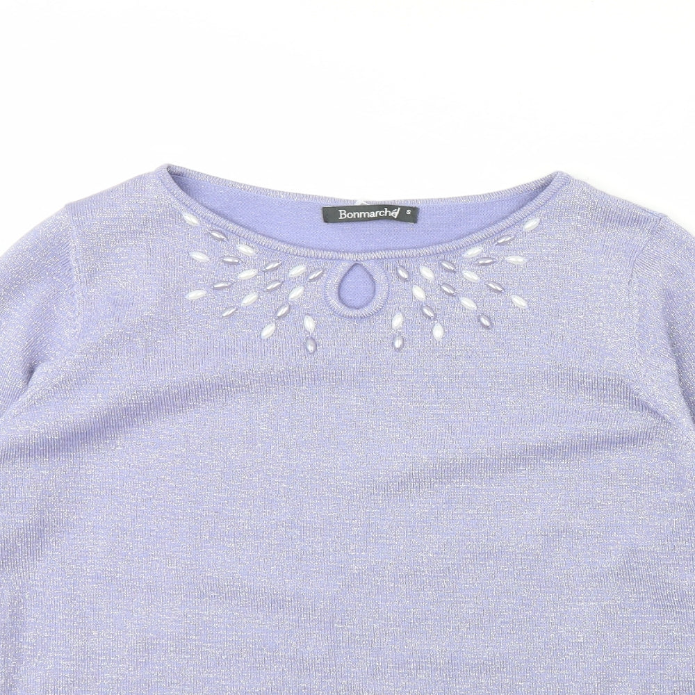 Bonmarché Womens Purple   Pullover Jumper Size S