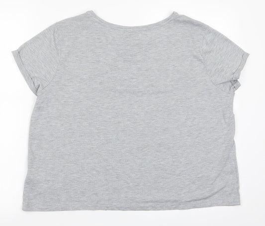 Snuggle Dream sleep Womens Grey    Pyjama Top Size M  - I'd rather be Sleeping