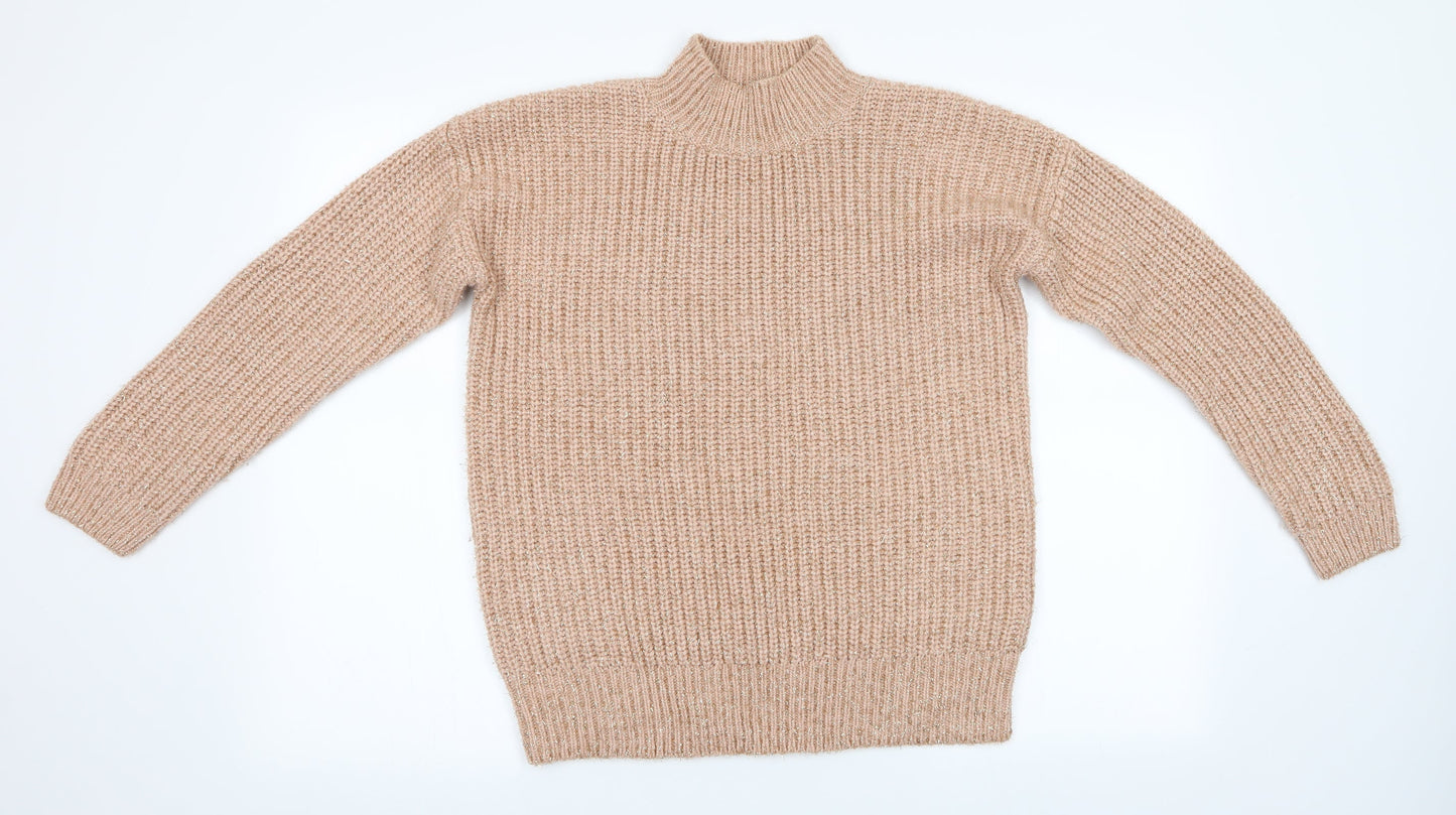 Papaya Womens Pink   Pullover Jumper Size M  - Glitter effect