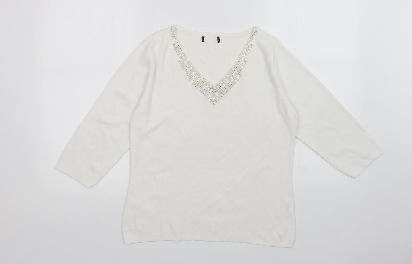 Sky Womens White   Pullover Jumper Size S