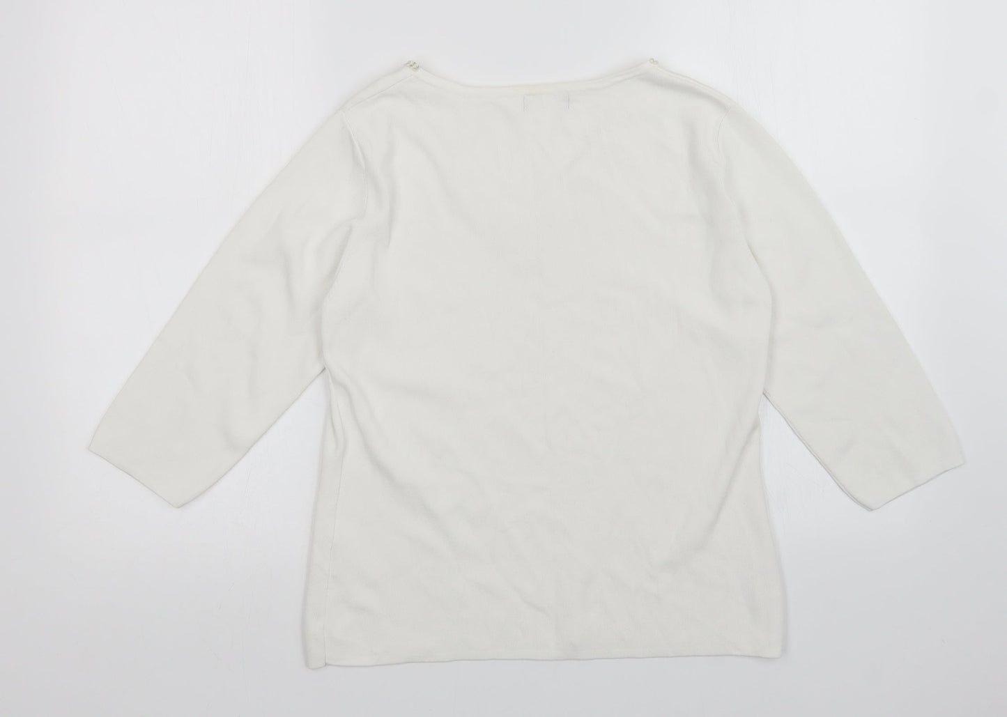 Sky Womens White   Pullover Jumper Size S
