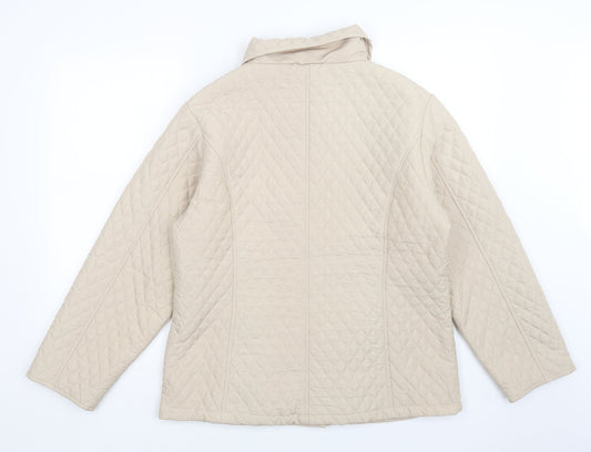 casamia Womens Beige   Quilted Coat Size M