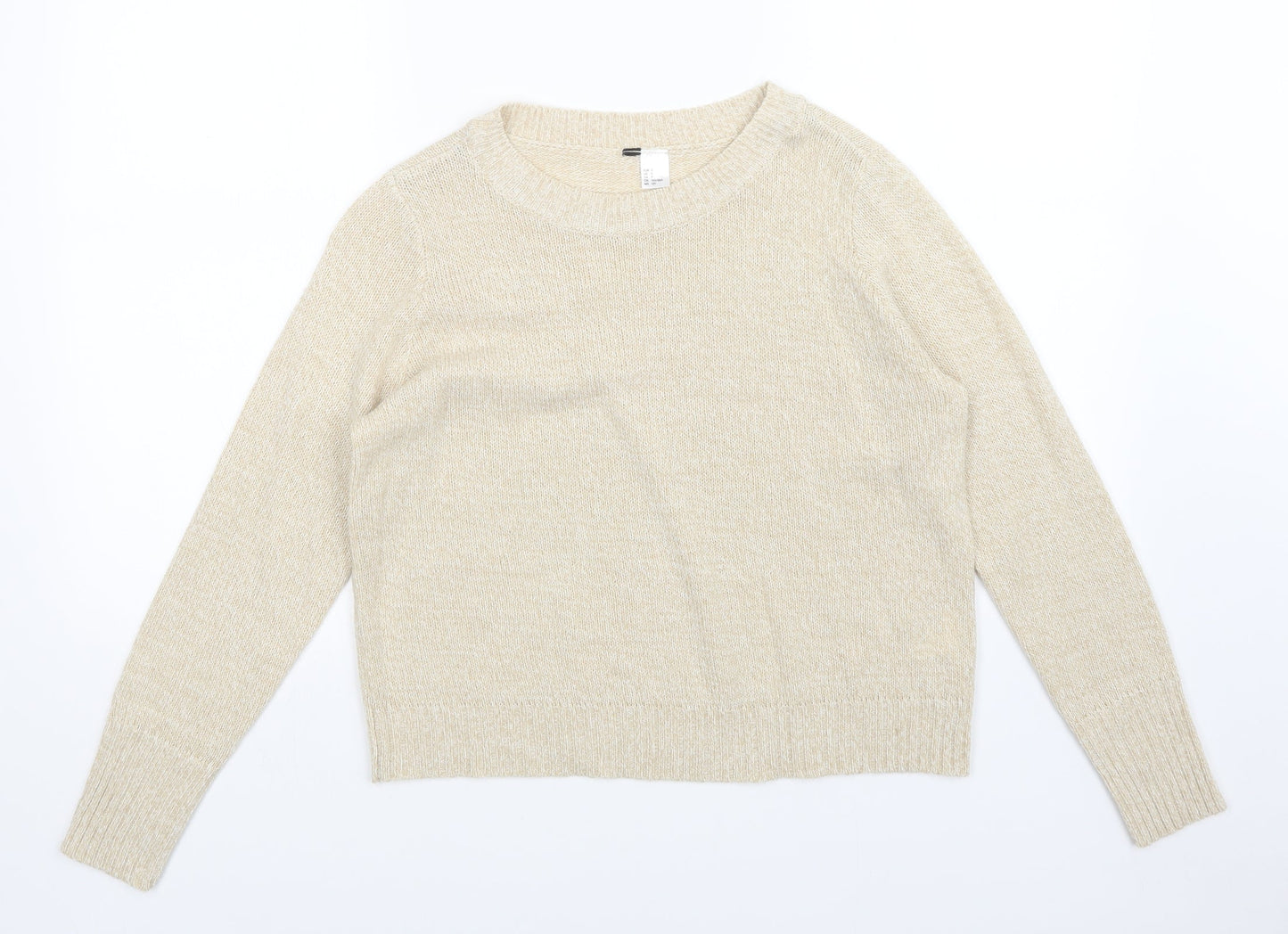 H&M Womens Beige   Pullover Jumper Size S