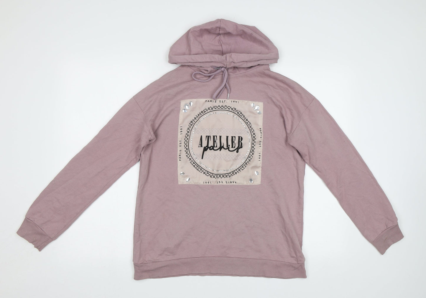 Select Womens Pink   Pullover Hoodie Size S