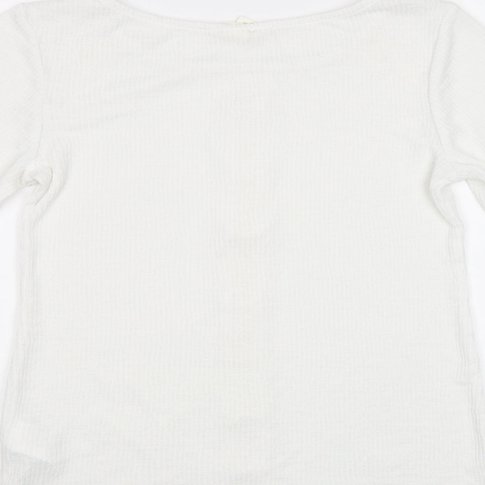 H&M Womens White   Basic Blouse Size S