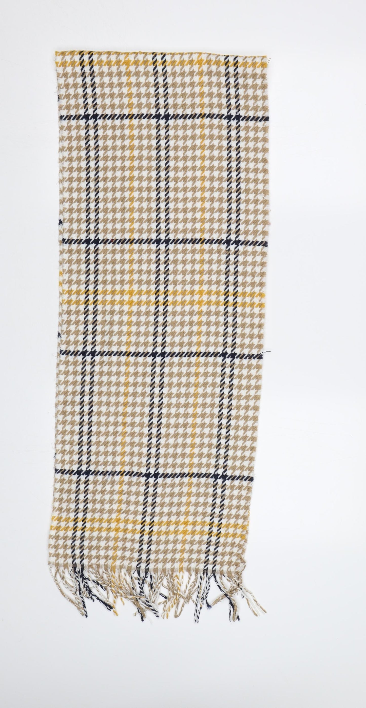 Preworn Womens Yellow Houndstooth   Shawl/Wrap
