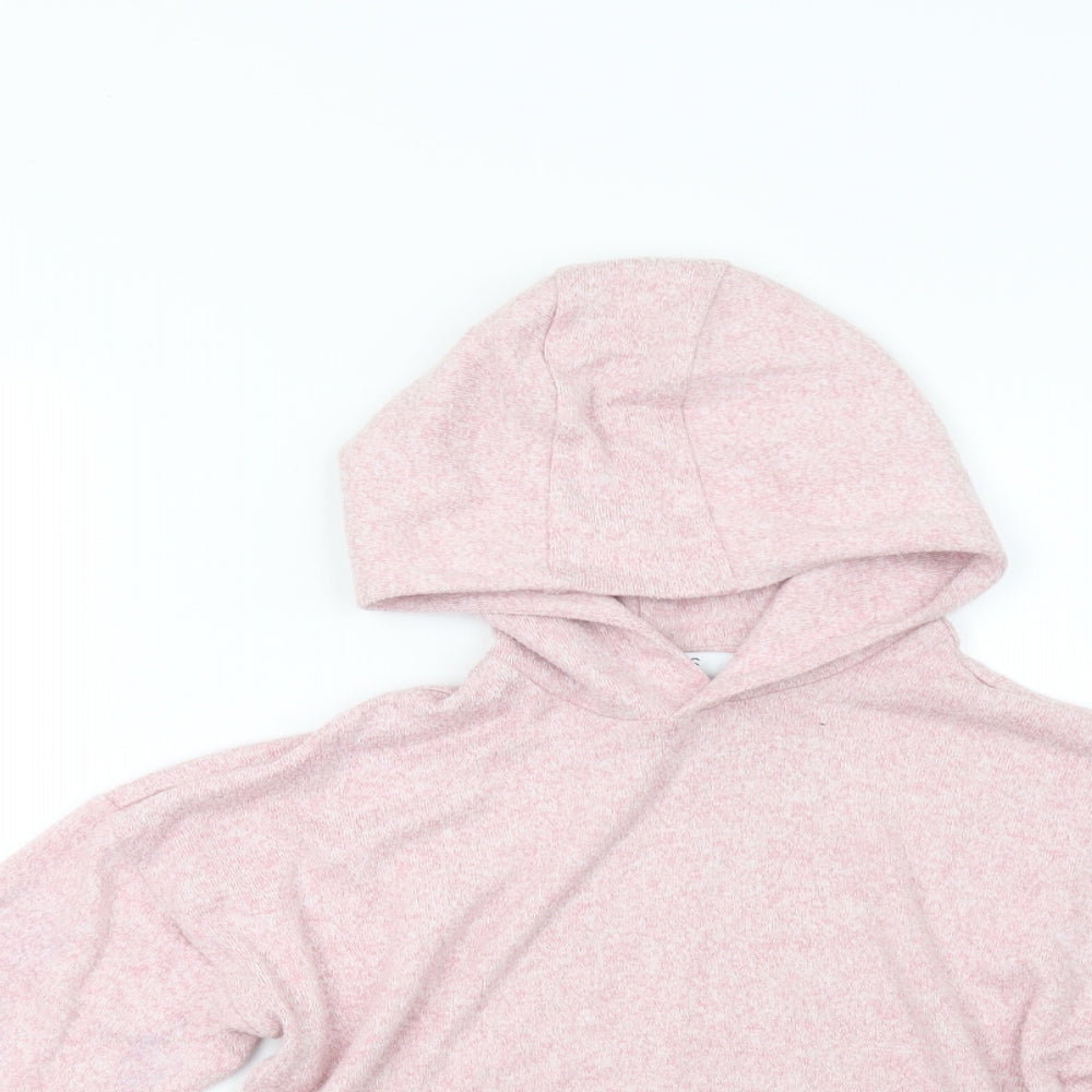 M&S Girls Pink   Pullover Hoodie Size 8-9 Years