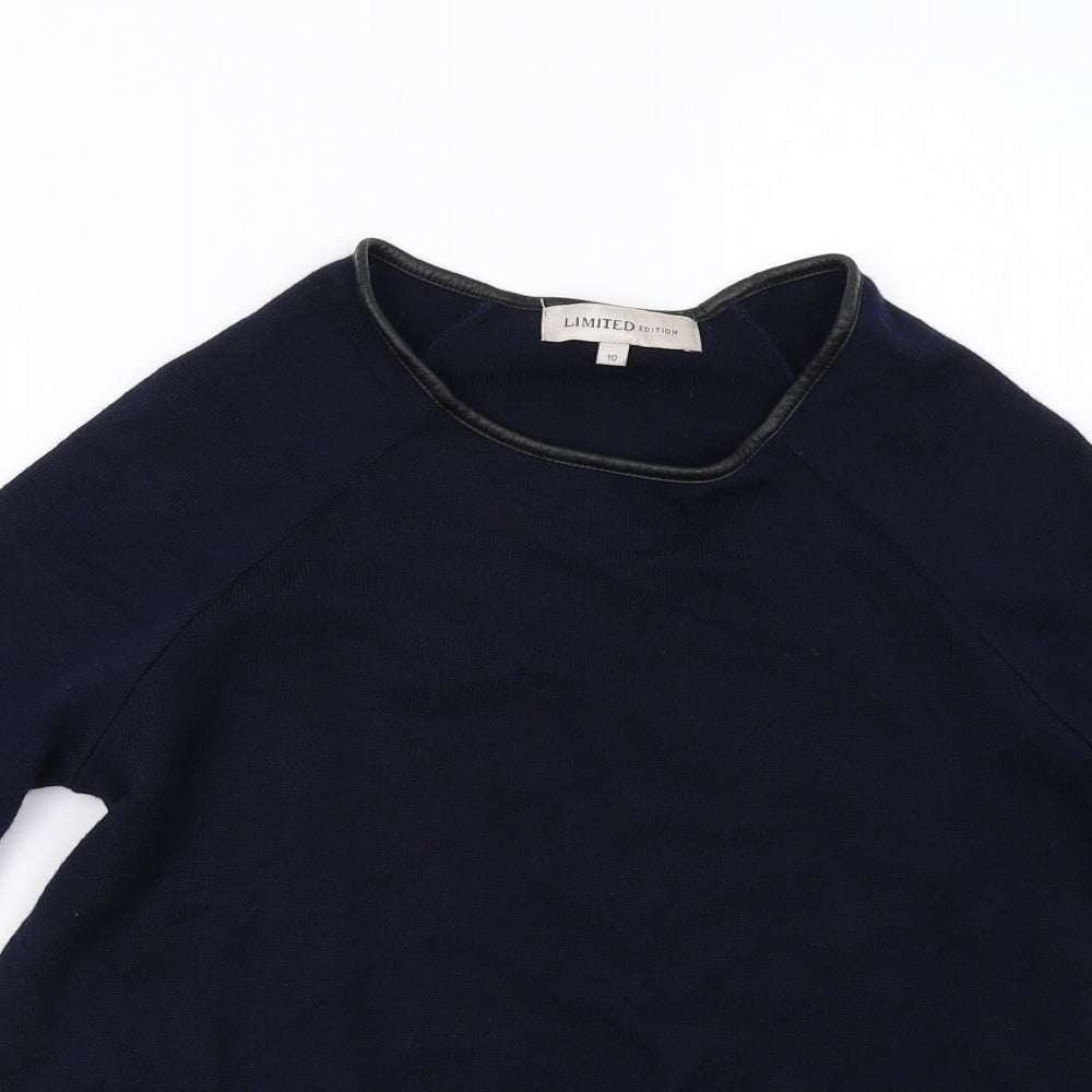 M&S Womens Blue  Knit Pullover Jumper Size 10