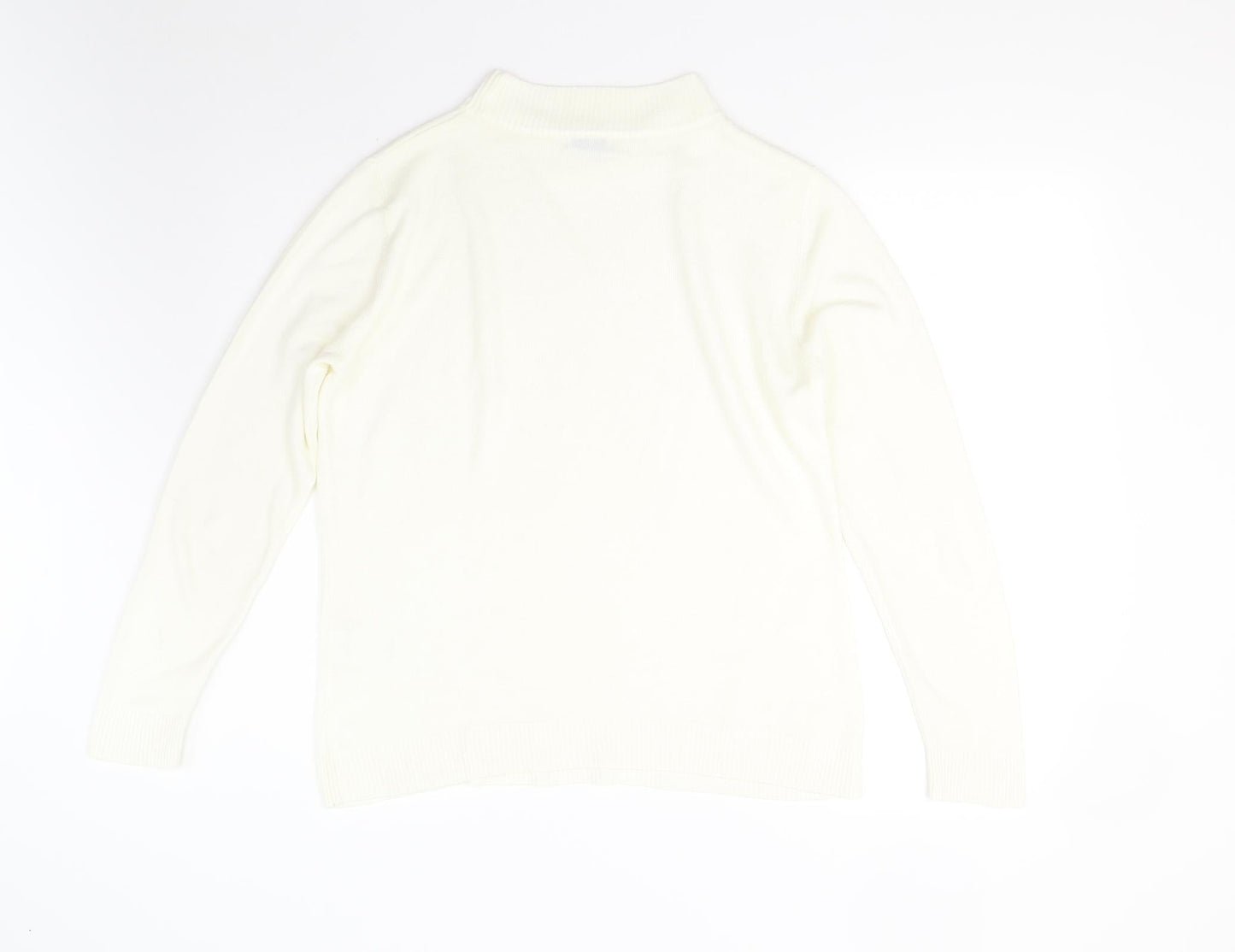 Damart Womens Ivory  Knit Pullover Jumper Size M