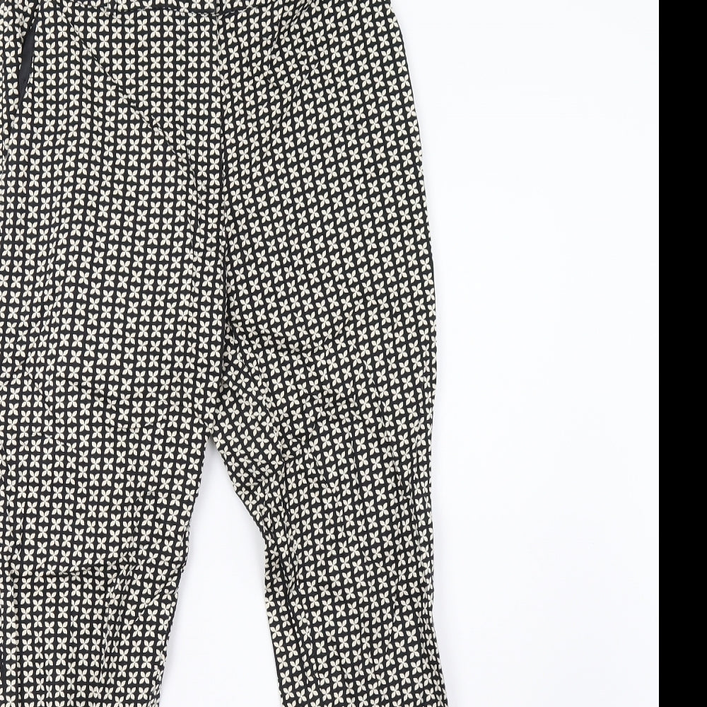 Oasis Womens Multicoloured Geometric  Trousers  Size 8 L27 in