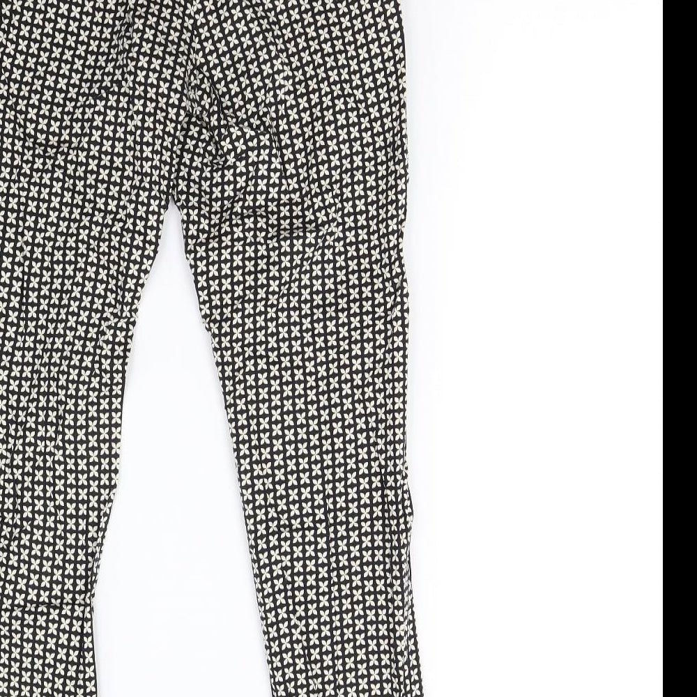 Oasis Womens Multicoloured Geometric  Trousers  Size 8 L27 in