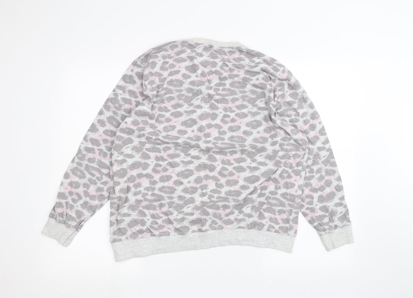 Peacocks Womens Pink Animal Print  Pullover Jumper Size 18