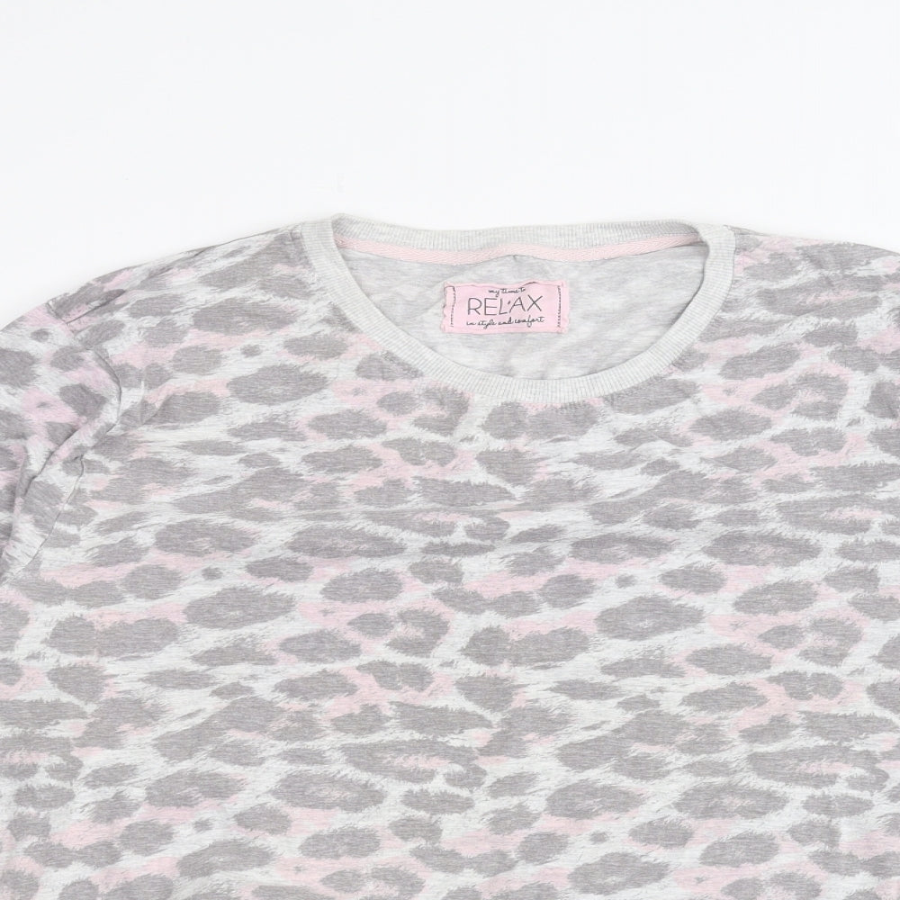 Peacocks Womens Pink Animal Print  Pullover Jumper Size 18