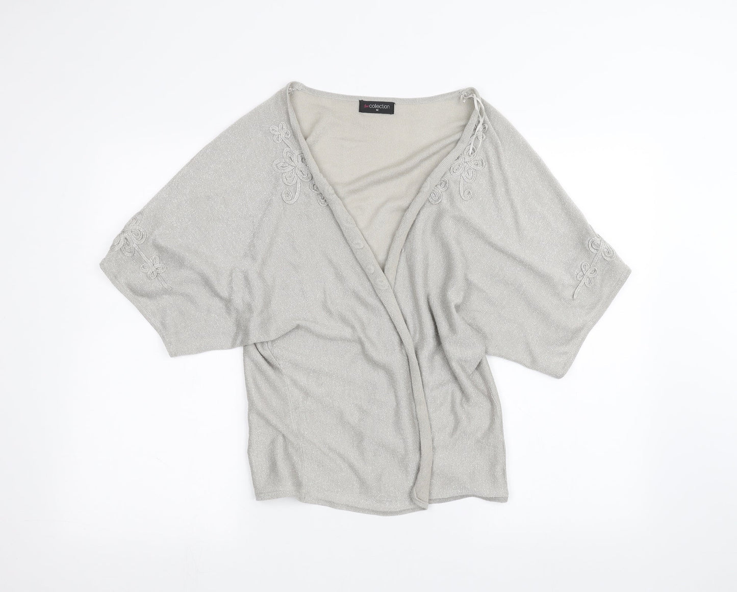 BM Womens Silver   Cardigan Jumper Size M