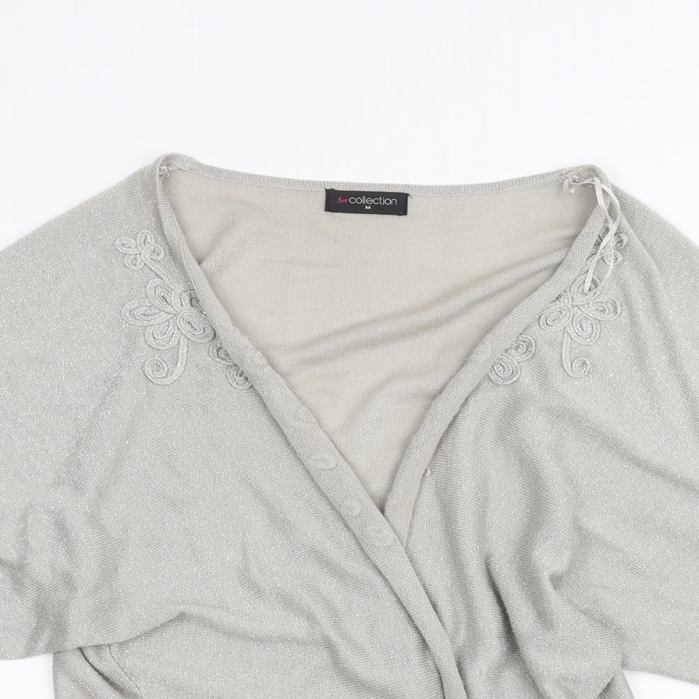 BM Womens Silver   Cardigan Jumper Size M