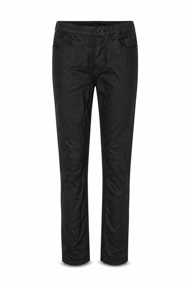 Front view of Astradivarius women’s black trousers, size UK 10, 28-inch leg