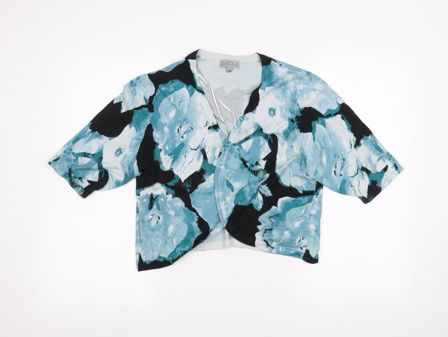 Joseph A Womens Blue Floral  Cardigan Jumper Size XL