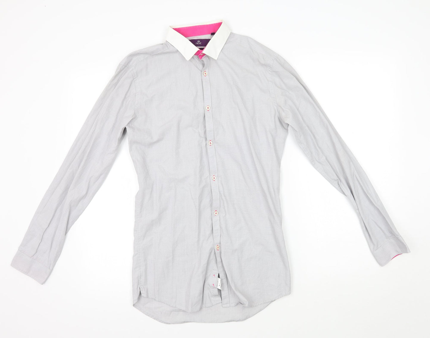 NEXT Mens Grey    Button-Up Size 14