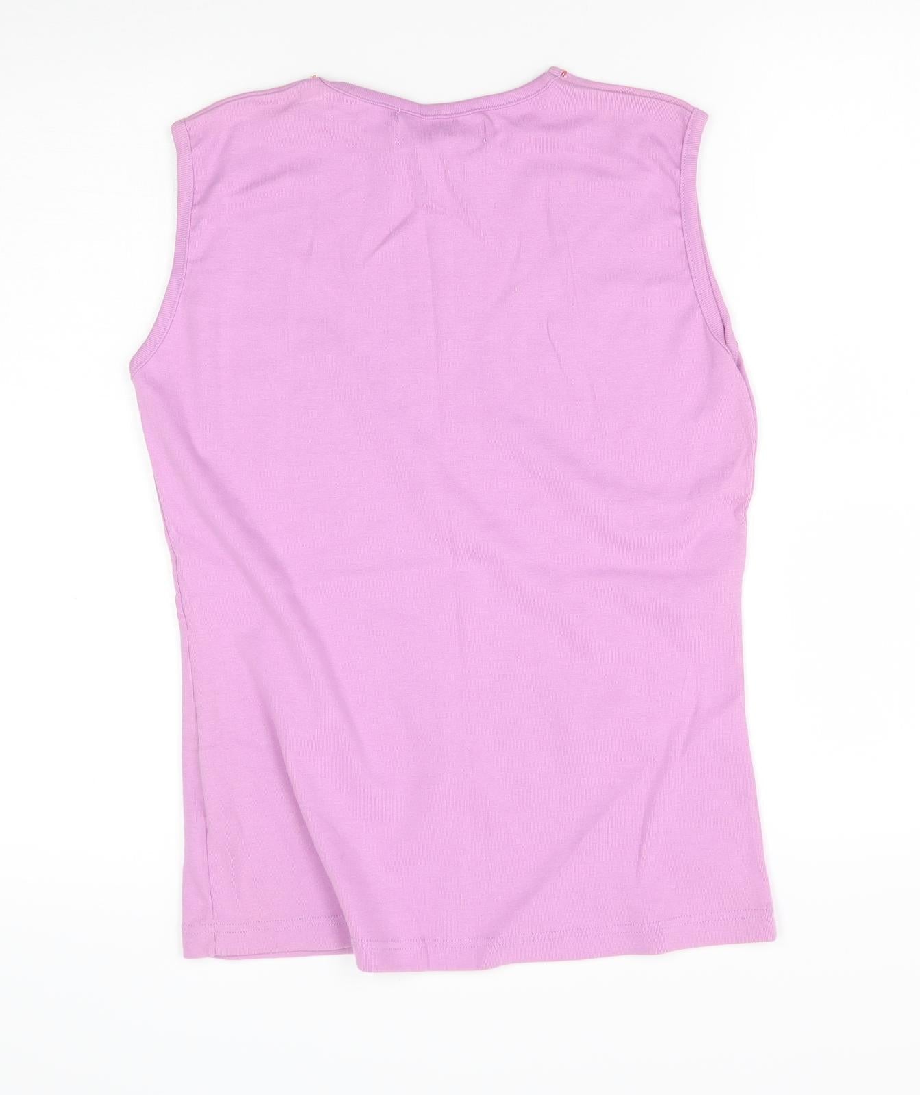 Pure & natural Womens Purple   Vest Jumper Size 14